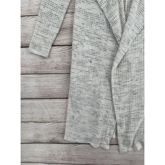 Saturday Sunday Anthropologie Open Front Knit Cardigan Womens Small White Gray - Picture 4 of 10